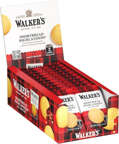 Walkers Shortbread Twin Pack Highlander, Traditional Pure Butter 18x40g