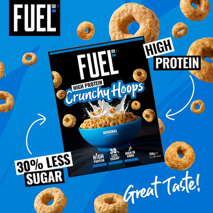 FUEL10K Original Crunch Multigrain Hoops Breakfast Cereal, 350 g