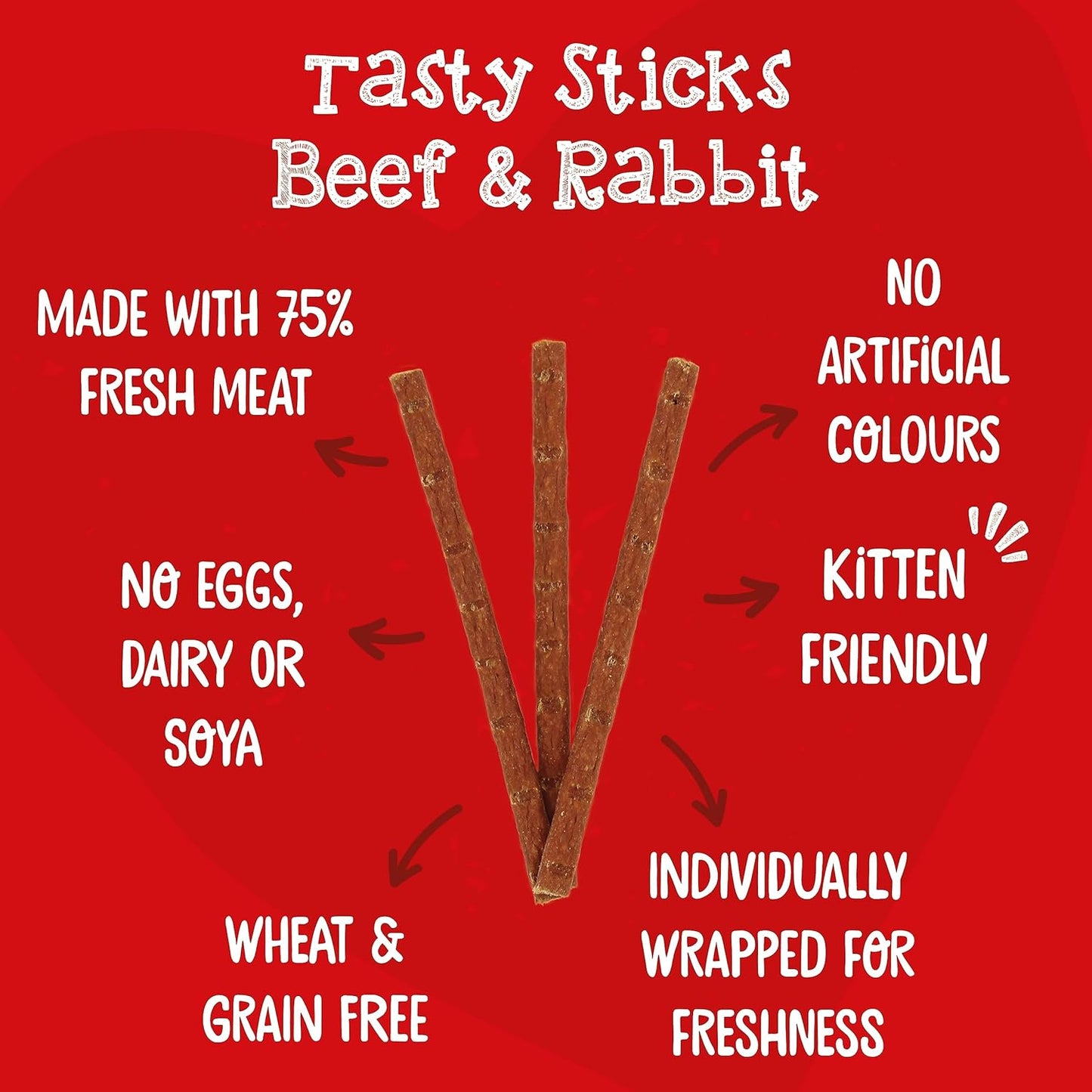 Webbox Cats Tasty Sticks Beef & Rabbit 6 Pack