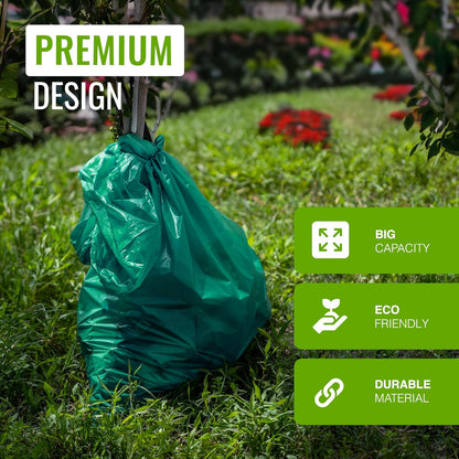 Ecobag 10 - Pack Extra Strong Heavy Duty Garden Sacks, 100L Recyclable Refuse Bags