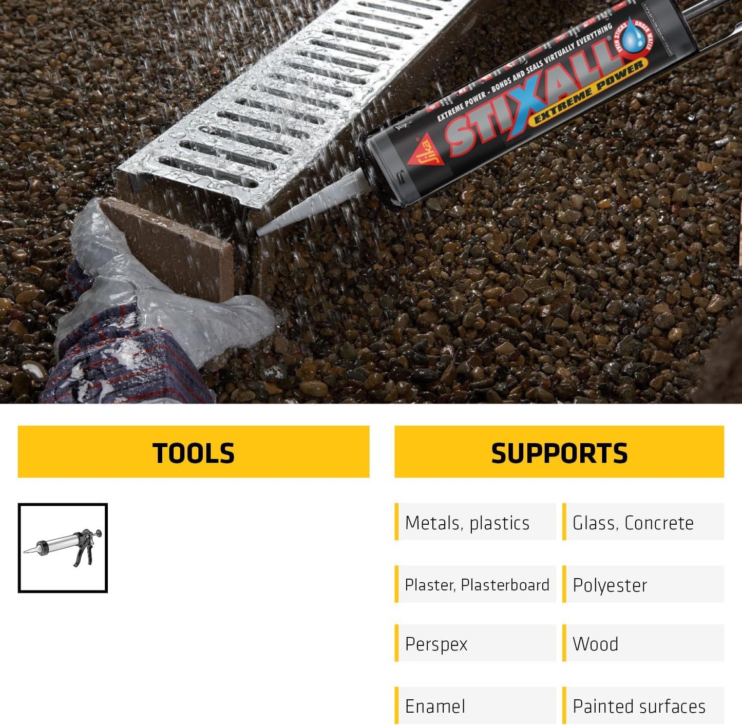 Sika Everbuild Stixall | Extreme Power Sealant And Adhesive | Waterproof | White | 290ml