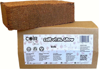 Coir Potting Mix Bricks | 100% natural and biodegradable | 650g