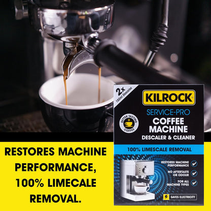 Kilrock All Coffee machine Descaler and Cleaner | 2 x 150ml Bottles