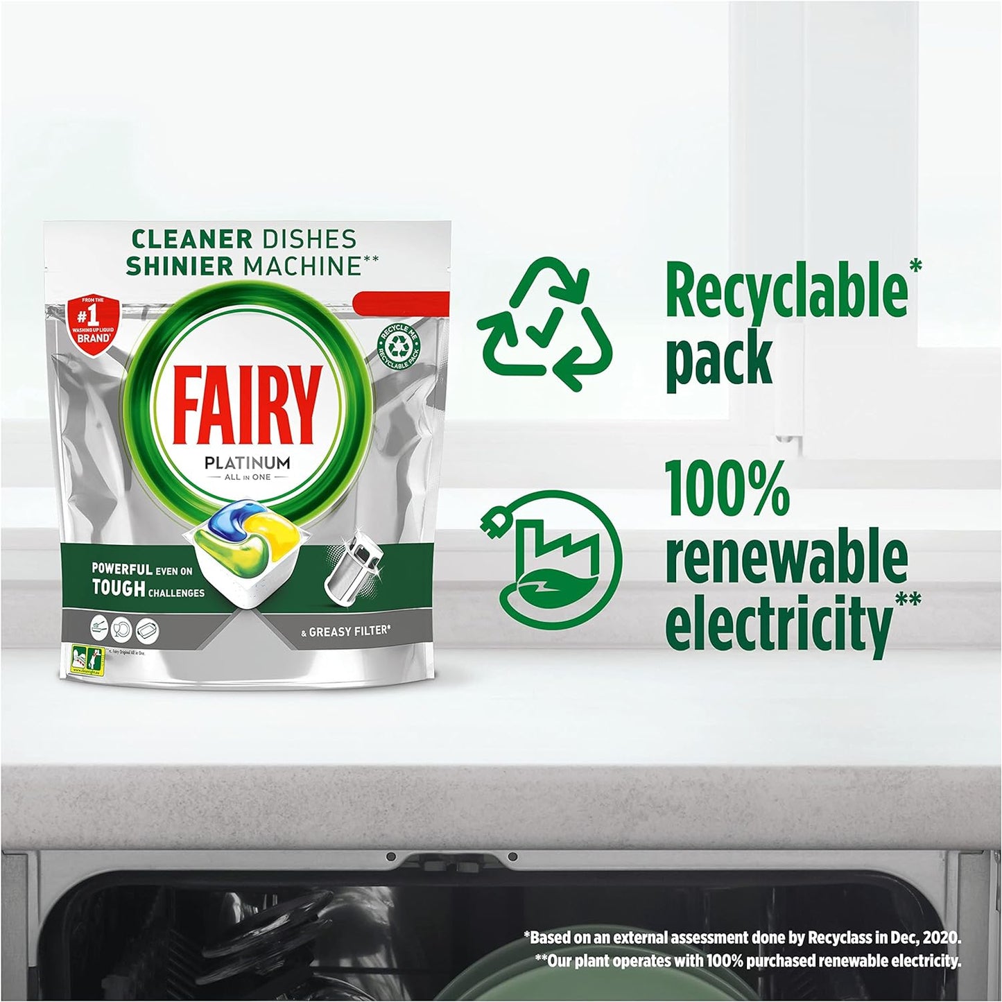 Fairy Platinum All in One Dishwasher Capsules (Pack of 75)