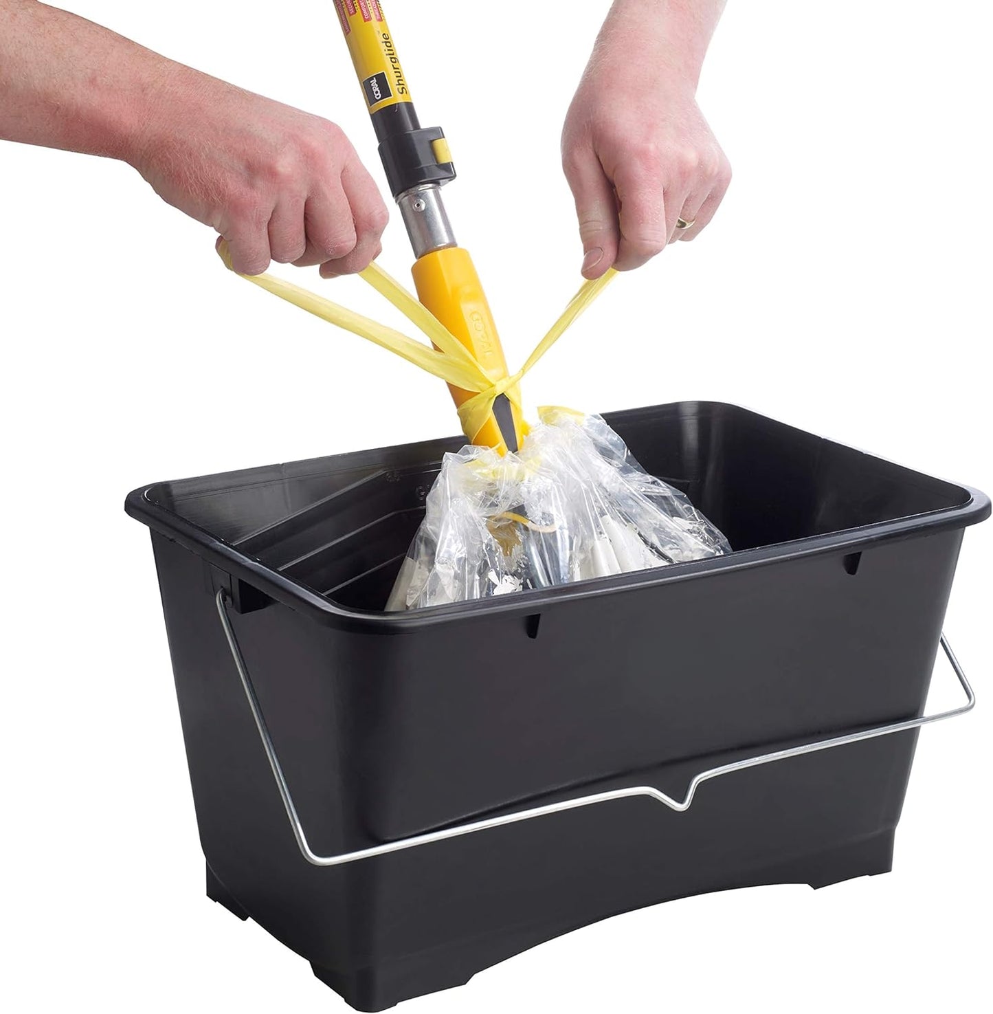 LG Harris 15 Litre (3 gallon) Large Plastic Paint Scuttle Bucket With Metal Carry Handle