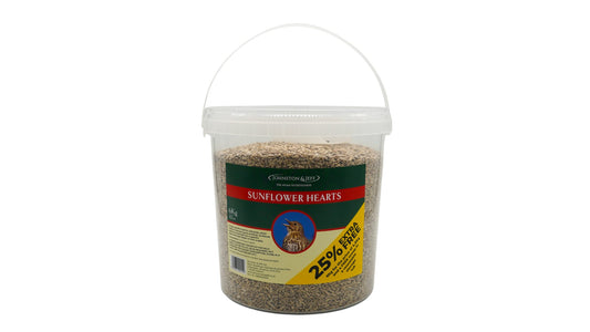 Johnston and Jeff Sunflower Hearts Bird Food Tub | 1 x 10L