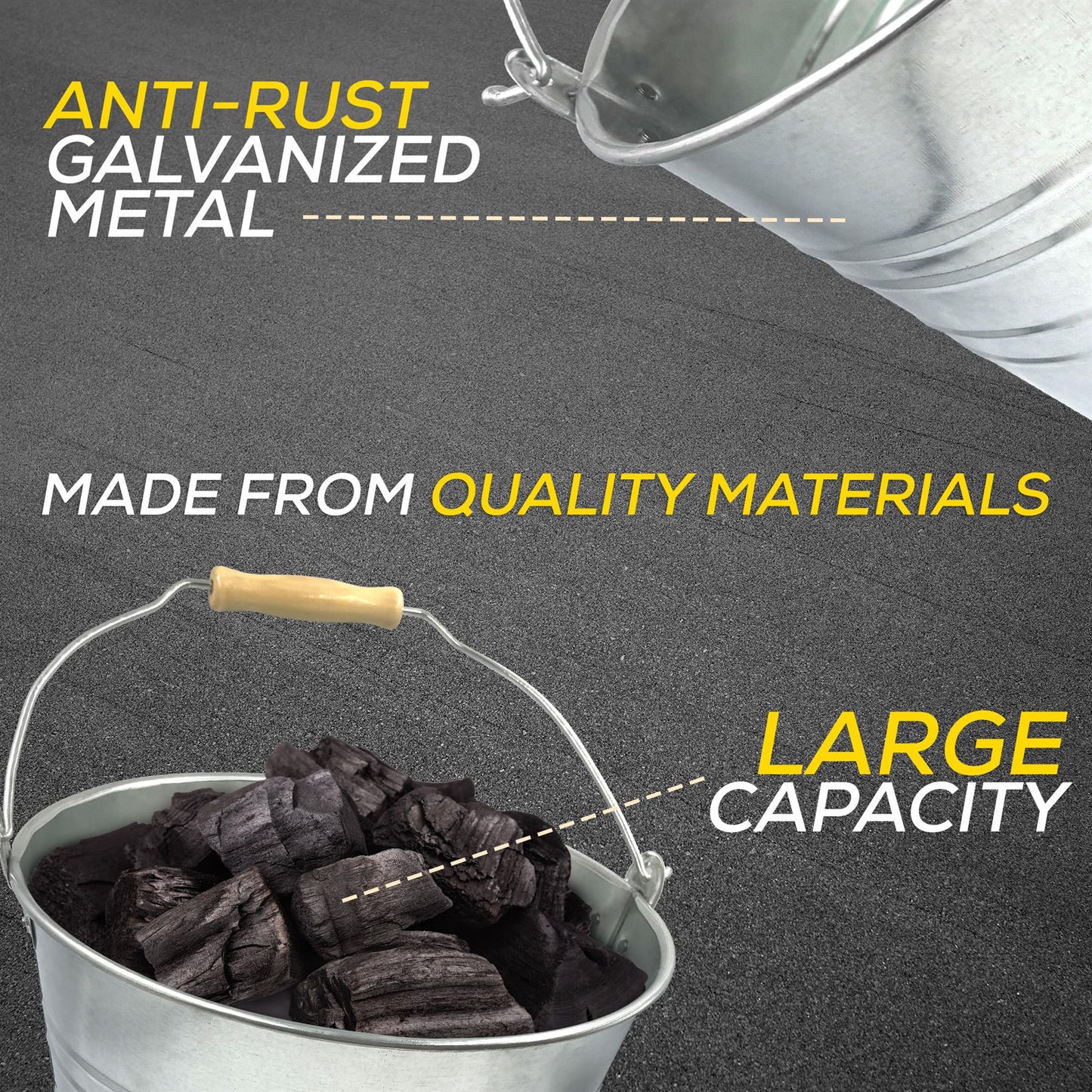 Fixtures Blackspur 10L Galvanised Steel Bucket