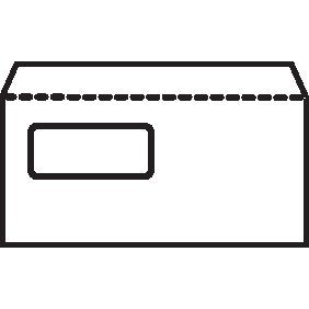 5 Star DL Window Wallet Envelope Peel and Seal 100gsm 220x110mm White (Pack of 500) 906608