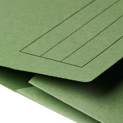 5 Star Recycled Half Flap Document Wallet A4 285gsm Capacity 32mm Green (Pack of 50) 913888