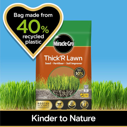 Miracle-Gro Thick'R Lawn Seed, Fertilliser & Soil Improver Fertiliser 4kg / 80m2