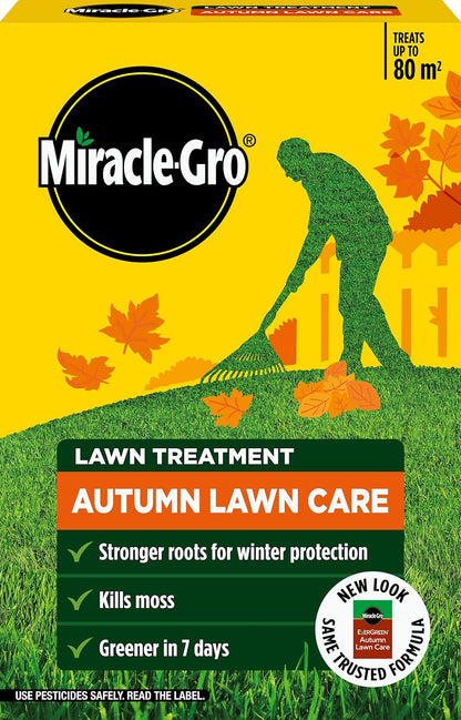 Miracle-Gro 121195 Autumn Lawn Care, Lawn Food & Moss Control, 80 M2, Natural