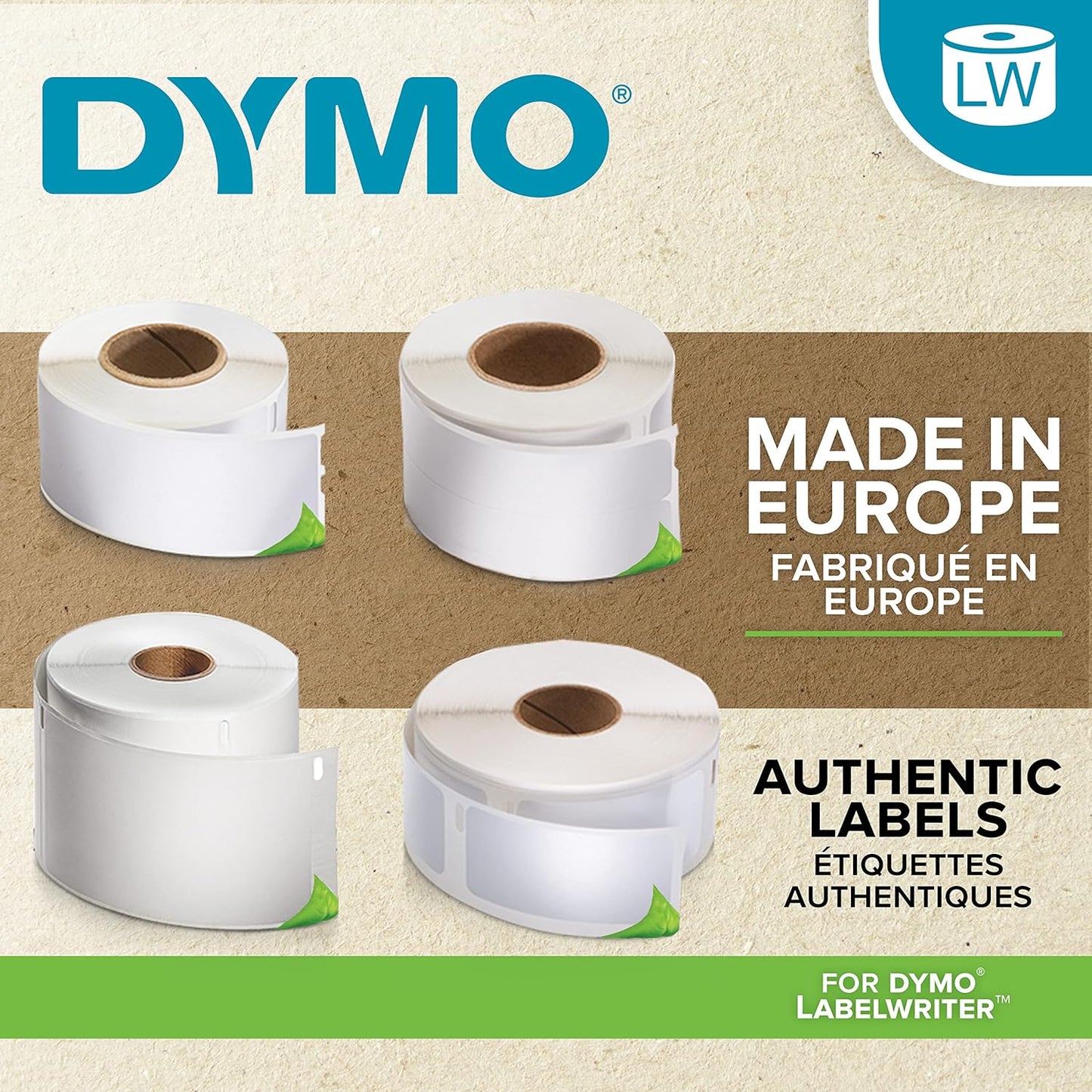 Dymo LabelWriter Shipping Label or Name Badge 54x101mm 220 Labels Per Roll White - S0722430