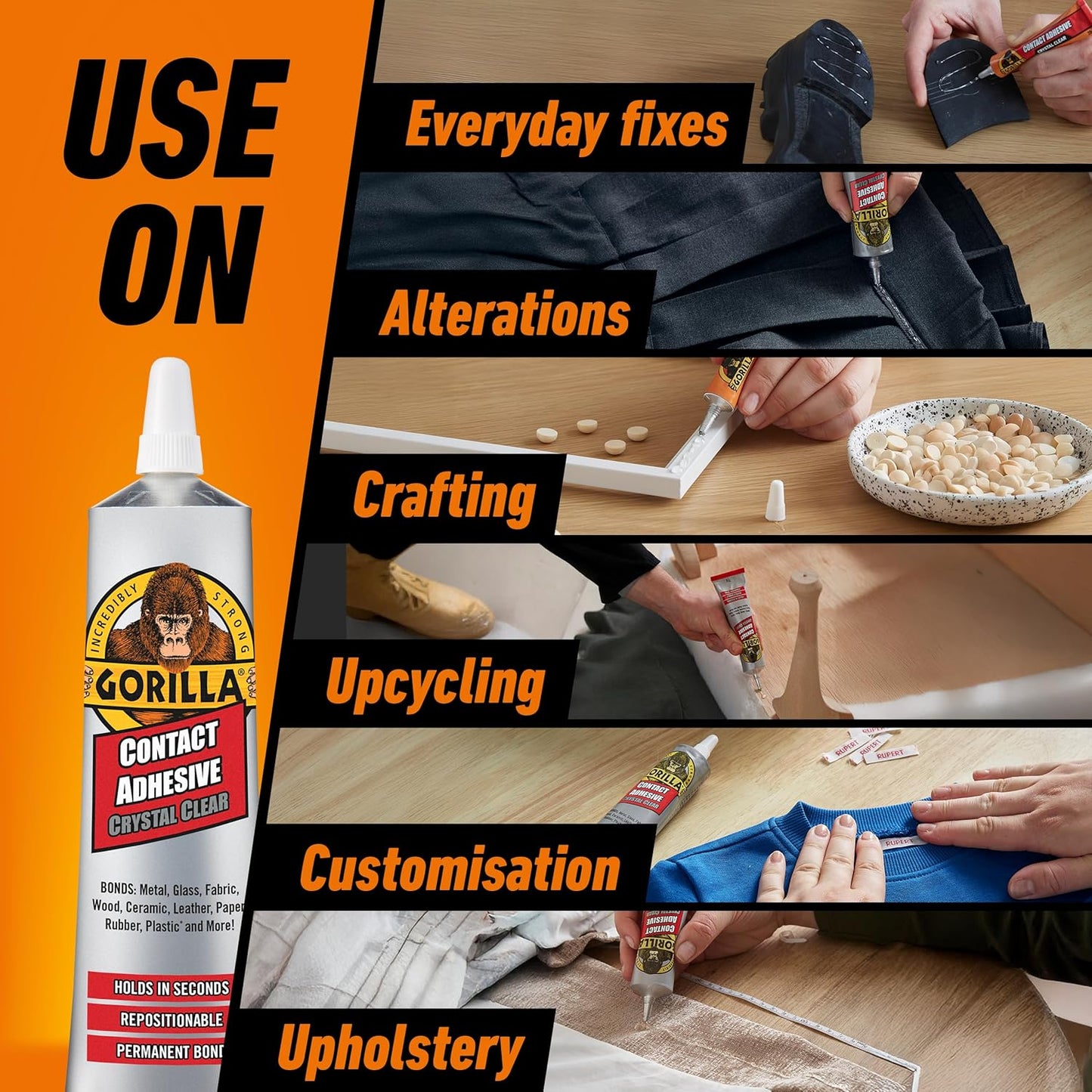 Gorilla Contact Adhesive Clear 75G