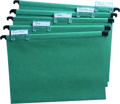 Cathedral A4 Suspension File Manilla V Base Green (Pack 10) Includes Tabs & Inserts