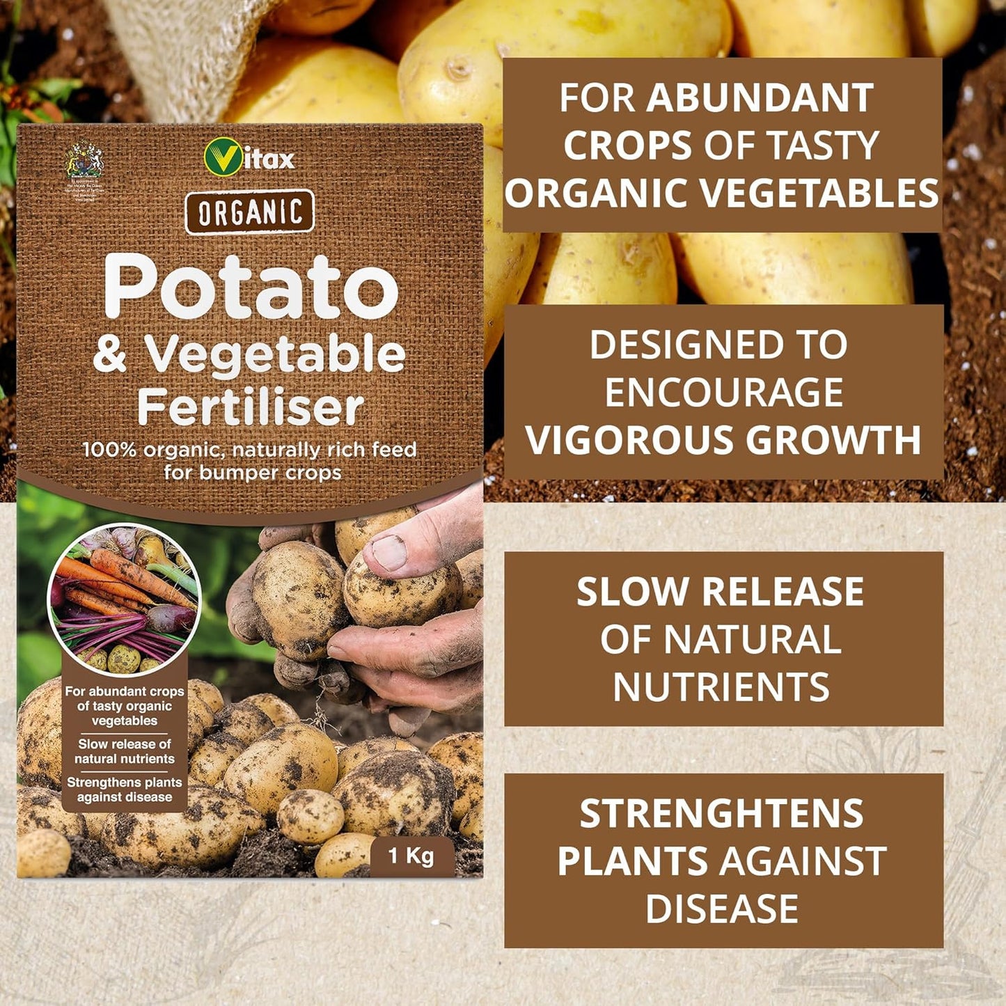 Vitax Organic Potato & Vegetable Fertiliser 1kg