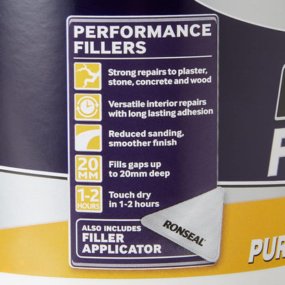Ronseal 36546 Multi Purpose Wall Filler, White, 1.8 Kg