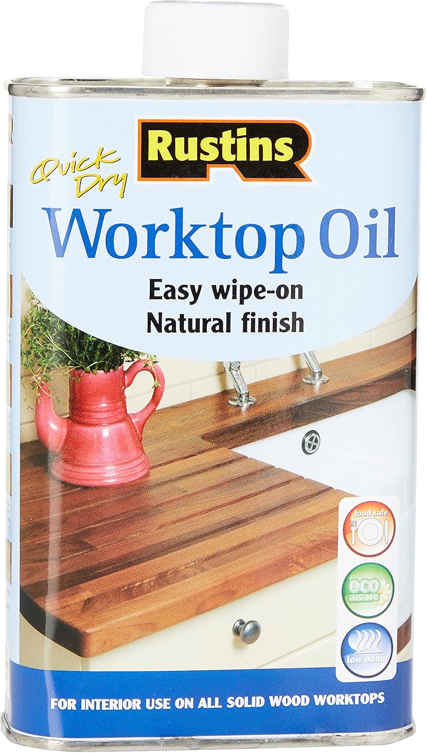 Rustins Worktop Oil | Premium Wood Treatment for Enhanced Durability | 500ml