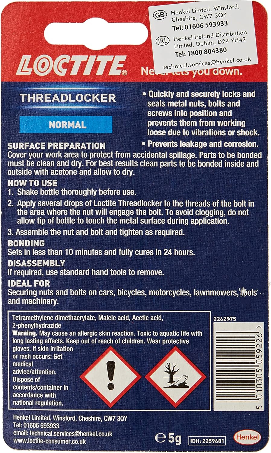Loctite Threadlock 5Ml