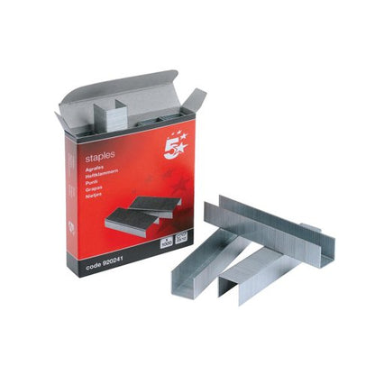 5 Star Staples Galvanised Steel Wire with a Chiselled Point 23/12 (Pack of 1000) 920241