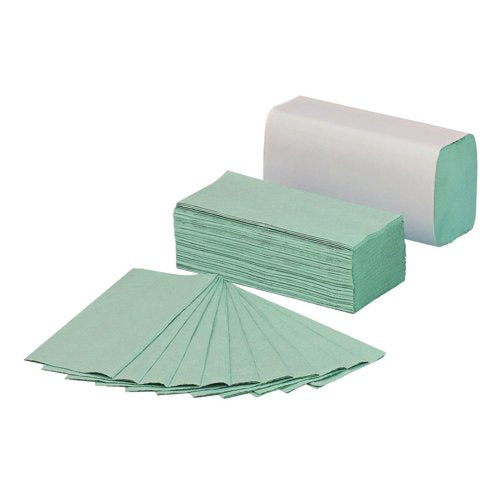 5 Star Z-fold 1-Ply Hand Towels Green (Pack of 12) 938721