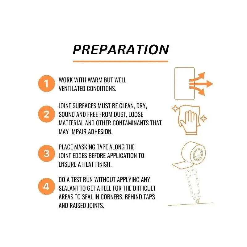 Multipurpose Silicone Sealant 70g White – Flexible Waterproof Sealant