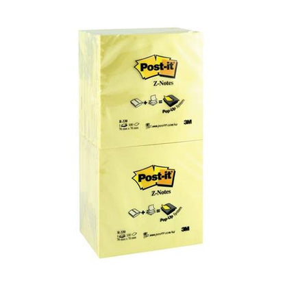 Post-it Z-Notes Canary Yellow 76x76mm 90 Sheet (Pack of 12) R330YE