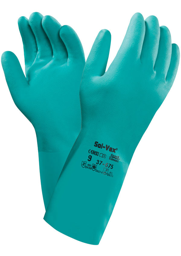 Ansell Solvex Green Gloves (Pair) ALL SIZES