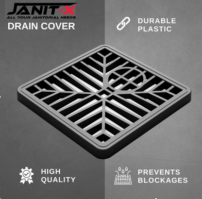 Janit-X Square Drain Covers Outdoor Drainage Channel - PVC Plastic Grid Cover.