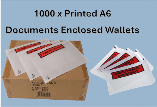 Documents Enclosed A6 Wallets Printed 1000's