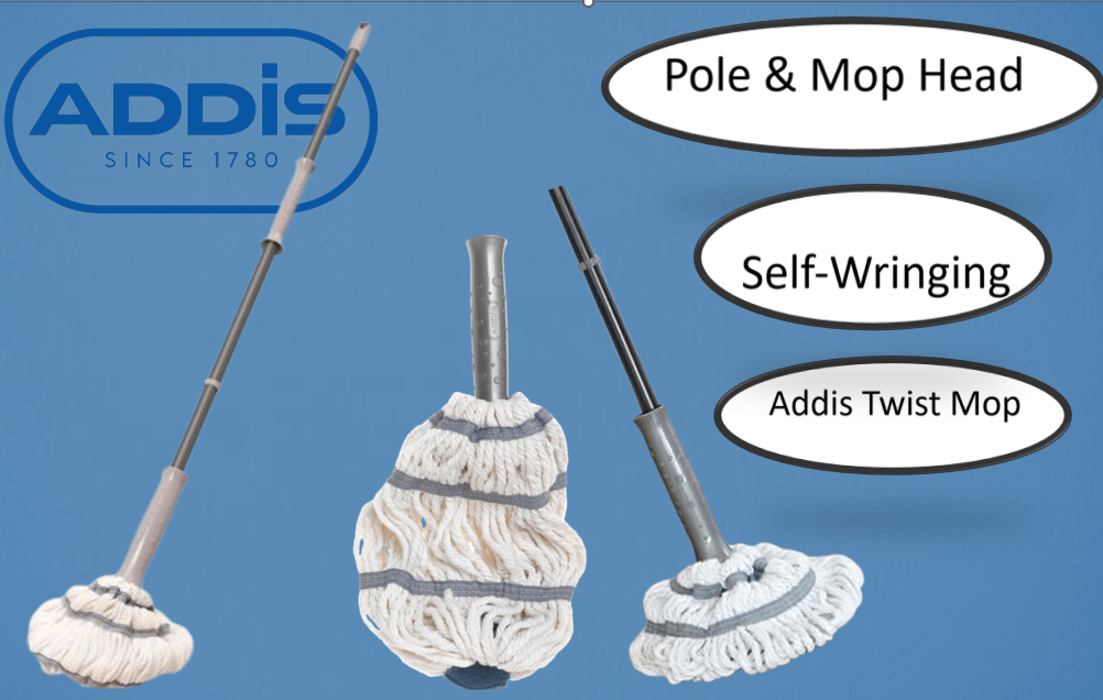 Addis 508869 Twist Self Wringing Mop, Metallic/Graphite, 1 Pack