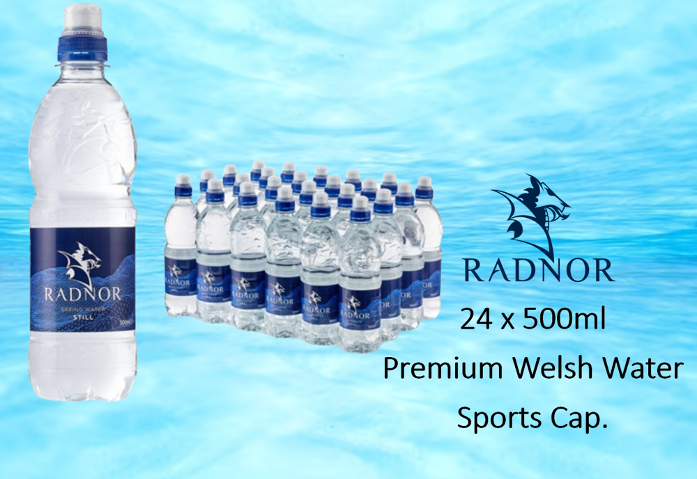 Radnor Hills Spring Still Water Sports Cap 24x500ml - NWT FM SOLUTIONS