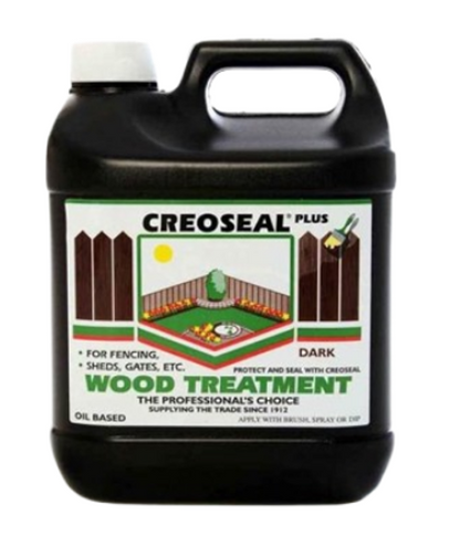 CREOSEAL DARK NUT BROWN Oil Based Fence Timber Paint Creocote 4L