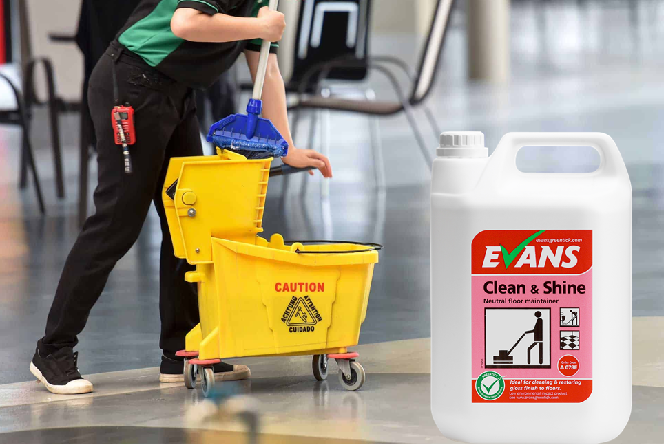 Evans Vanodine Clean & Shine Neutral Floor Maintainer 5 Litre - NWT FM SOLUTIONS