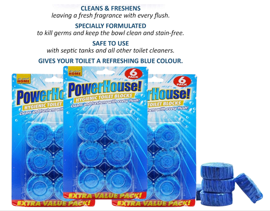 Powerhouse Blue Toilet Blocks Pack 6's