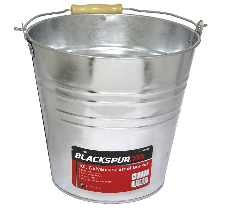Fixtures Blackspur 10L Galvanised Steel Bucket