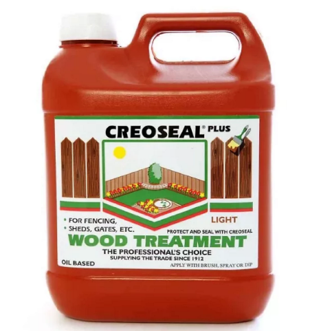 CREOSEAL GOLDEN LIGHT BROWN Oil Based Fence Timber Paint Creocote 4L
