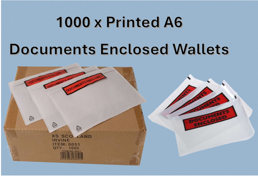 Documents Enclosed,Size A6 Wallets, Printed, Pack 1000's - NWT FM SOLUTIONS