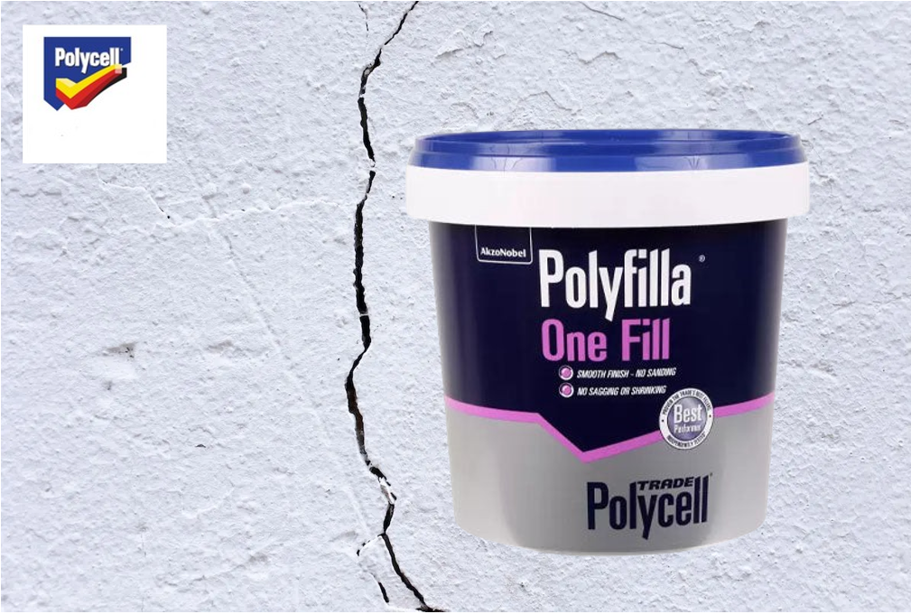 Polycell 5093025 Polyfilla Trade One Fill 1 Litre, White