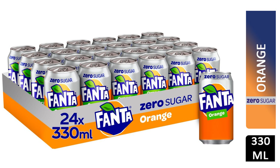 Fanta Zero Orange 24 x 330ml - NWT FM SOLUTIONS