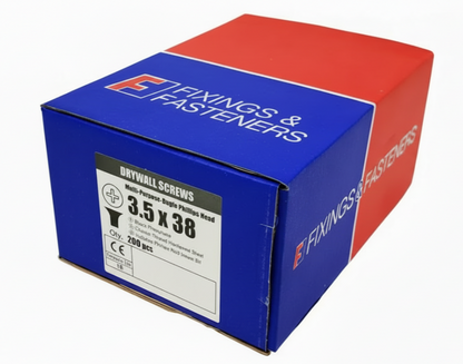 ForgeFix 3.5 x 38mm Drywall Screws Black Phosphate 200DWS38BP | 1 x 200 Pack