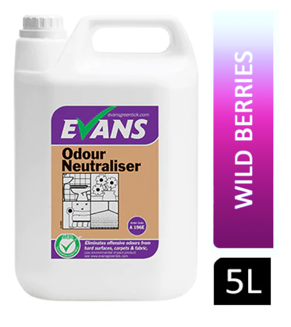 Evans Vanodine Odour Neutraliser 5 Litre, Wild Berries. - NWT FM SOLUTIONS