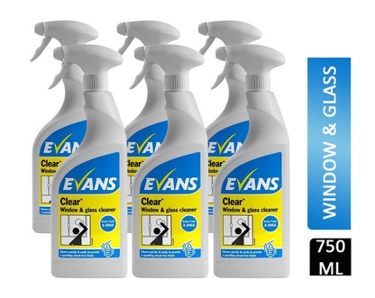 Evans Vanodine Clear Window & Glass Cleaner 750ml - NWT FM SOLUTIONS