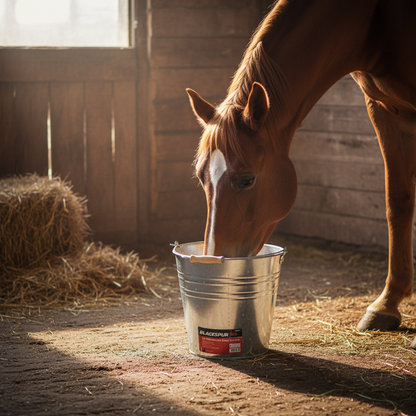 Fixtures Blackspur 15L Galvanised Steel Bucket | Large 15L Capacity | Wooden Handle