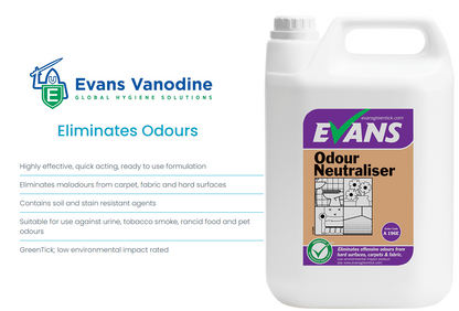 Evans Vanodine Odour Neutraliser 5 Litre, Wild Berries. - NWT FM SOLUTIONS