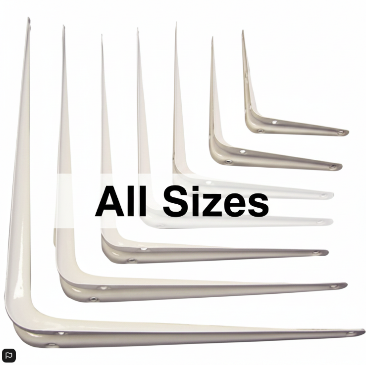 Fixtures London Shelf Brackets | 10 Pack | White | All Sizes