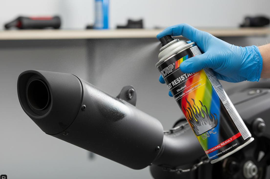 Motip M04031 Heat Resistant Lacquer-Black | Black | 1 x 400 ml
