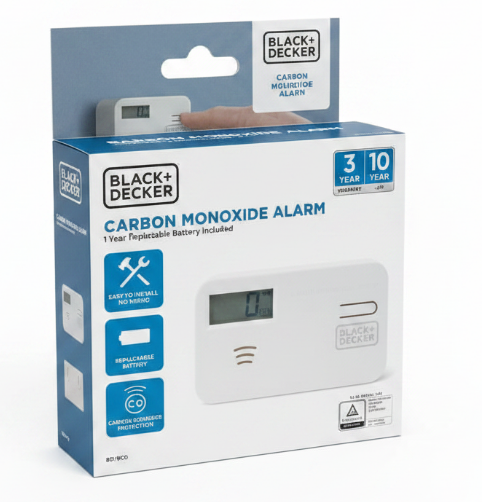 BLACK+DECKER Carbon Monoxide Alarm and Detector with LCD Screen