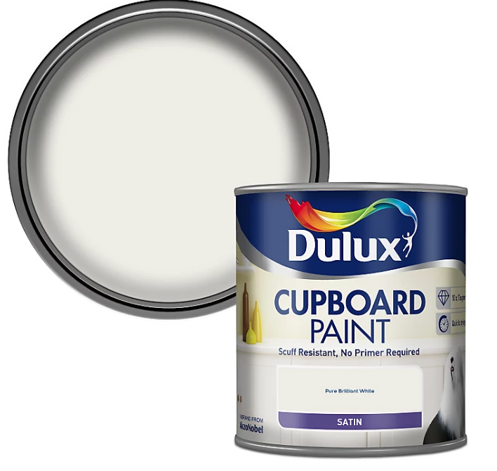 Dulux Retail Cupboard Paint Pure Brilliant White 600Ml