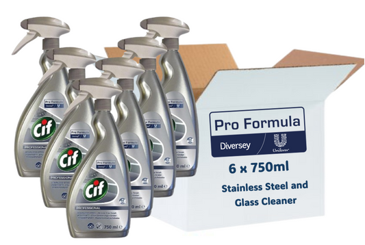 Cif Pro-Formula Stainless Steel and Glass Cleaner 750ml