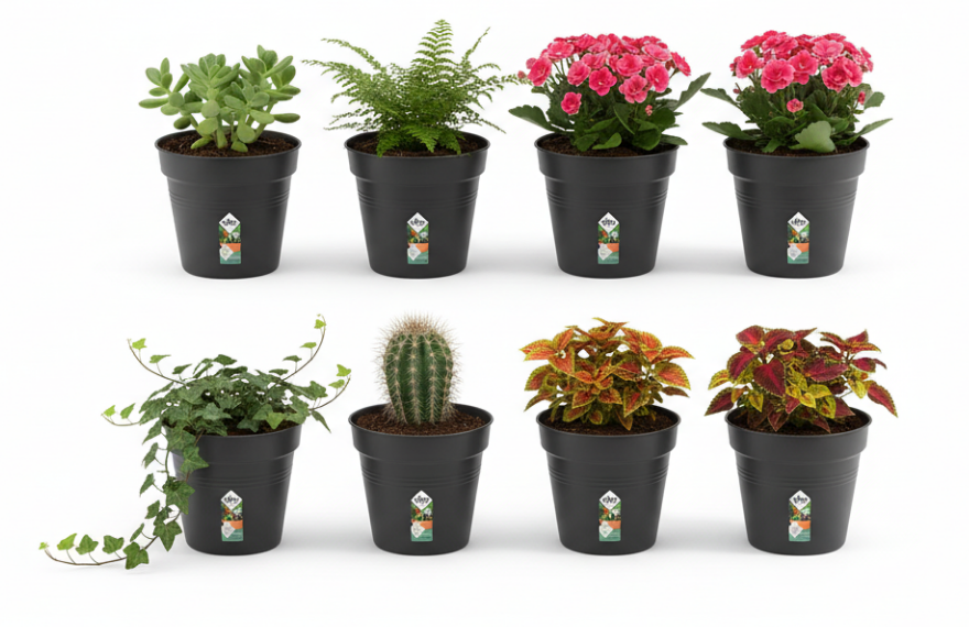 Elho Green Basics Grow Pot 13cm LIVING BLACK